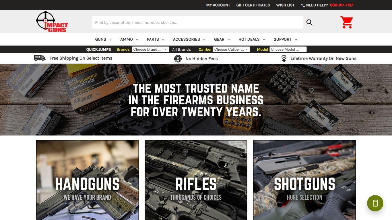 Guns, Ammo & Accessories - Online Gun Dealers | Impact Guns